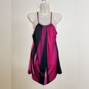 ◾️Y2K Lily By Firmiana Pink and Black Colour Gradient Triangle Hemline